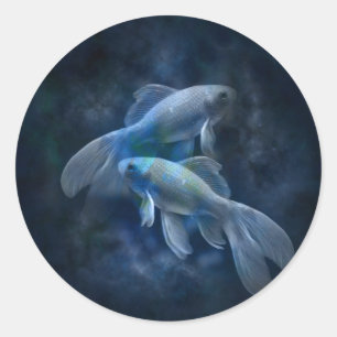 Pegatina Redonda Ghostly Fish