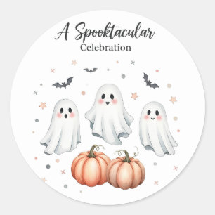 Pegatina Redonda Ghostly Fun Halloween