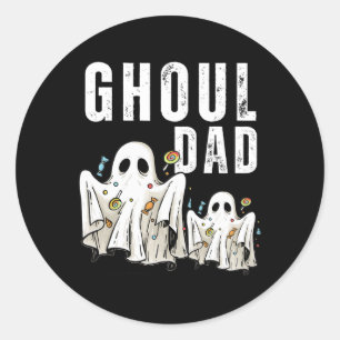 Pegatina Redonda Ghoul Dad Funny Halloween Daddy Ghost Gifts