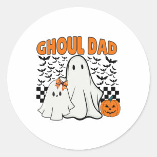 Pegatina Redonda Ghoul Dad Halloween Ghost Spooky temporada Retro D