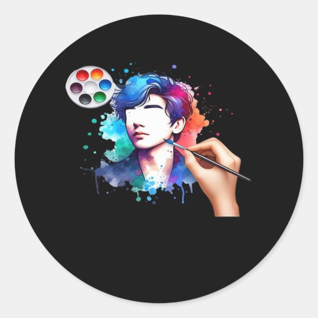 Pegatina Redonda Ghouls solo quiere tener un diseño de cráneo diver (Anverso)