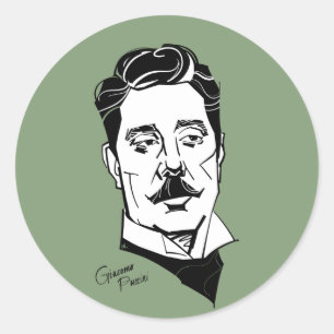 Pegatina Redonda Giacomo Puccini