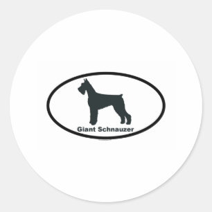 Pegatina Redonda Giant Schnauzer