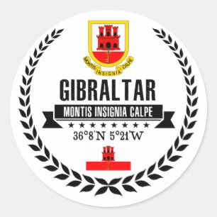 Pegatina Redonda Gibraltar