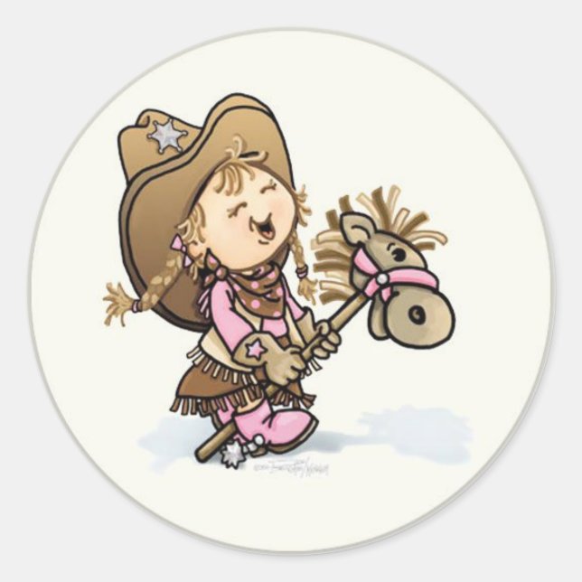 Pegatina Redonda "¡Giddy, ve!" (Anverso)
