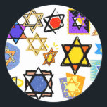 PEGATINA REDONDA GIFTWRAPPING PEGATINAS DE HANUKKAH HOJAS DE 20 O 6<br><div class="desc">Pegatinas de Giftwrapping. Disponible en 2 tamaños y viene en hojas de 20 o para hojas de mayor tamaño de 6. Hermosas estrellas judías de Mogen David en pegatinas redondos. Ideal para regalar regalos con, sellar o decorar las tarjetas Hanukkah con, o crear su propio fiesta decorativo con. Feliz Hanukkah...</div>