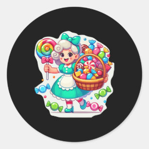 Pegatina Redonda Gigante Candy Land Game Crew Candy Land Costumbres