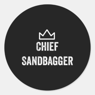 Pegatina Redonda Gigante Jefe Sandbagger Para El Golf Meme Bjj Ches