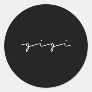 Pegatina Redonda Gigi Abuela Por Los Abuelos Del Día De La Madre