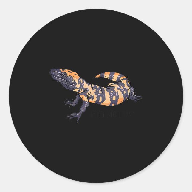 Pegatina Redonda Gila Monster (Anverso)