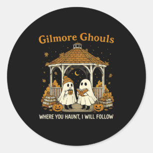 Pegatina Redonda Gilmore Ghouls Ghosts, A Donde Te Atrapa, Lo Segui
