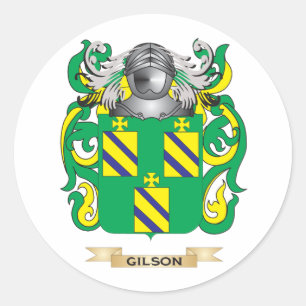 Pegatina Redonda Gilson Coat of Arms (Family Crest)
