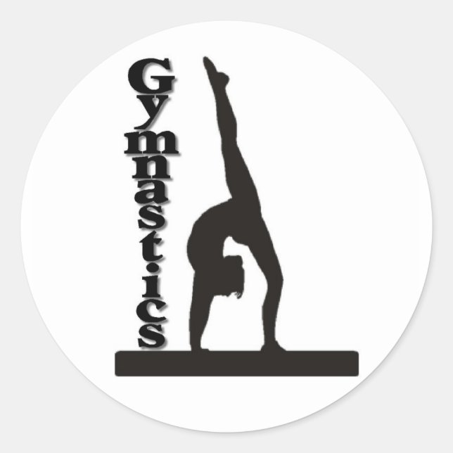 Pegatina Redonda Gimnasia (Anverso)