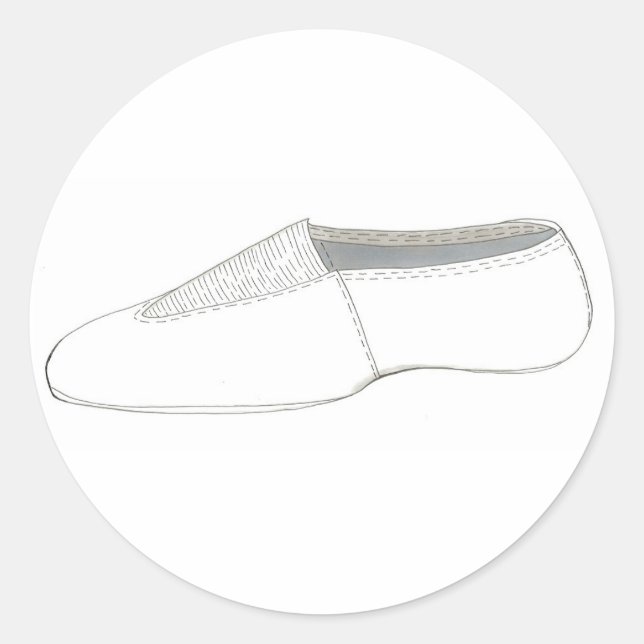 Pegatina Redonda Gimnasia Gimnasia Acro Acrobacia Shoe Dance Pegati (Anverso)