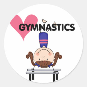 Pegatina Redonda GIMNASIA - Handstands triguenos del chica