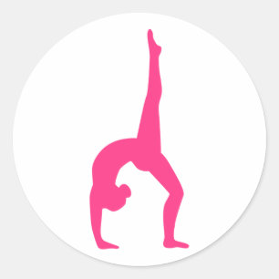 Pegatina Redonda Gimnasia rítmica