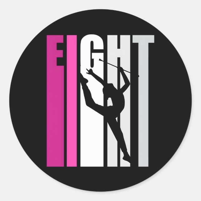 Pegatina Redonda Gimnasia Rítmica 8.ª Torrada De Batón (Anverso)