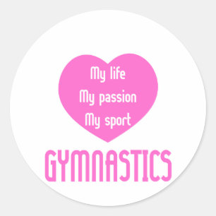 Pegatina Redonda Gimnasia Vida Passion Sport