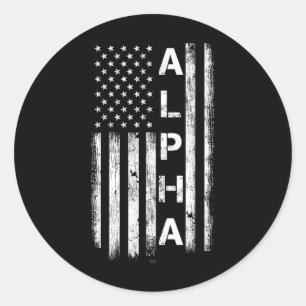 Pegatina Redonda Gimnasio Alpha-flag Entrenamiento Fitness Culturis