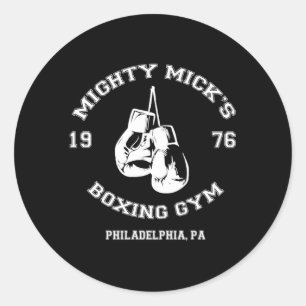 Pegatina Redonda Gimnasio De Boxeo De Mighty Mick 1976
