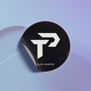 Pegatina Redonda Gimnasio de entrenador personal Personalizado