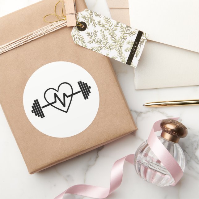 PEGATINA REDONDA GIMNASIO ES VIDA (Regalar)