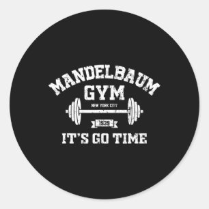Pegatina Redonda Gimnasio Mandelbaum It's Go Time Vintage