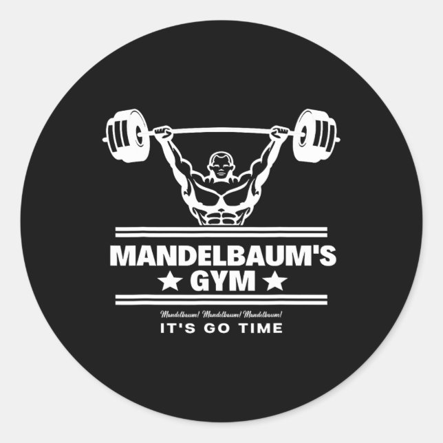 Pegatina Redonda Gimnasio Mandelbaum - ¡Ya es hora! (Anverso)