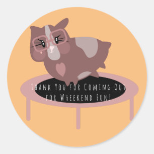 Pegatina Redonda Gimnasio para cerdos de Guinea