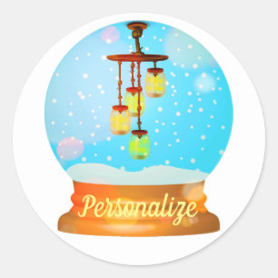 Pegatina Redonda Gimnasio relámpago