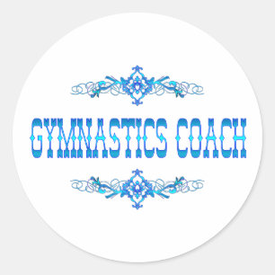 PEGATINA REDONDA GIMNASTICS COACH