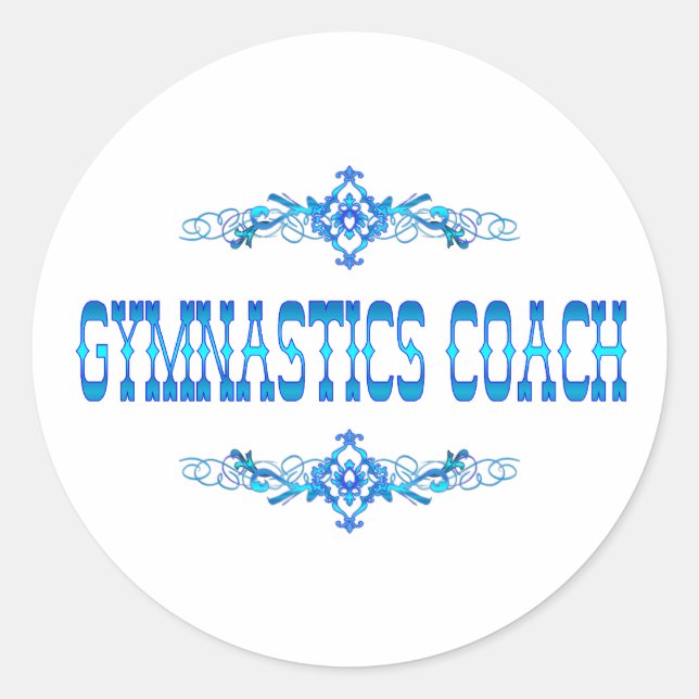 PEGATINA REDONDA GIMNASTICS COACH (Anverso)