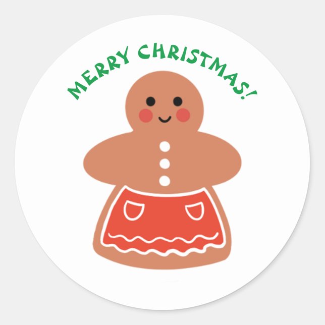 Pegatina Redonda Ginger Bread MOM | NAVIDADES PERSONALIZADOS (Subido por el creador)