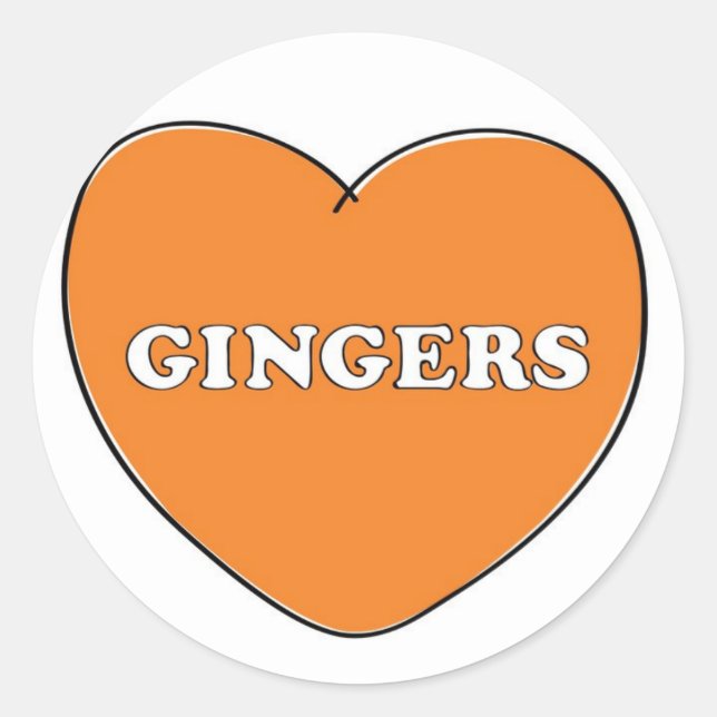 Pegatina Redonda Ginger Love (Anverso)