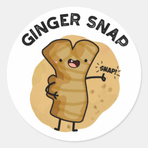 Pegatina Redonda Ginger Snap Funny Food Herb Spun