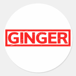 Pegatina Redonda Ginger Stamp