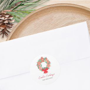 Pegatina Redonda Gingerbread Cookie Exchange