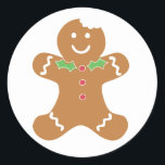 Pegatina Redonda Gingerbread Man Christmas Stickers<br><div class="desc">Coordina con la colección de cookies de Gingerbread.</div>