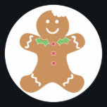 Pegatina Redonda Gingerbread Man Christmas Stickers<br><div class="desc">Coordina con la colección de cookies de Gingerbread.</div>