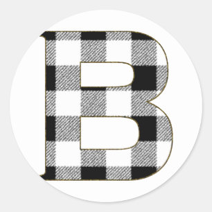 Pegatina Redonda Gingham Check B