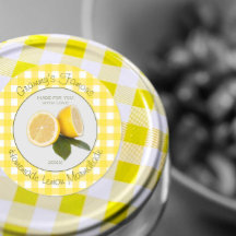 Gingham tu famoso Personalizado Lemon Marmalade