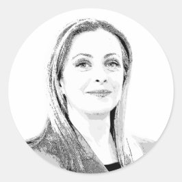 Pegatina Redonda Giorgia Meloni
