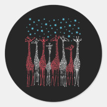 Girafas rojas blancas y azules 4 de julio