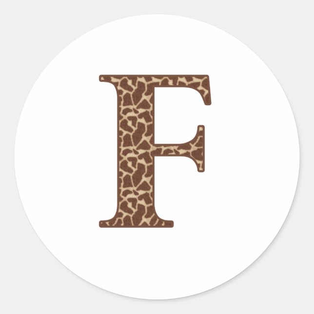 Pegatina Redonda Giraffe F (Anverso)