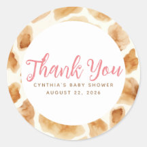 Giraffe Fur Print Cute Pink Brown Gracias