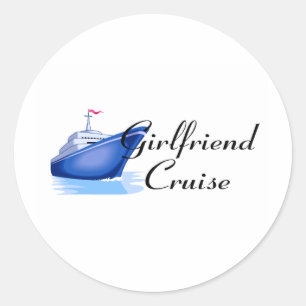 Pegatina Redonda Girlfriend Cruise