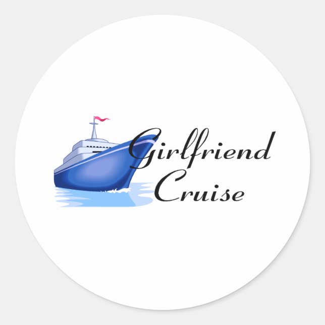 Pegatina Redonda Girlfriend Cruise (Anverso)