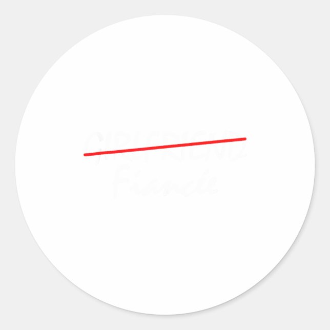 Pegatina Redonda Girlfriend Fiancée Engaged Couples Matching Engage (Anverso)