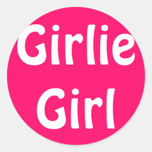 Pegatina Redonda Girlie Chica