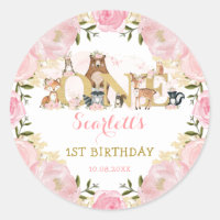 Girly Rubor Pink Gold Floral Woodland Primer cumpl